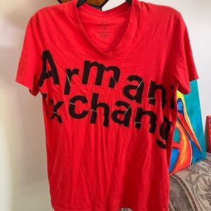 A/X Armani Exchange Slim Fit V-Neck Pima Cotton Tee M